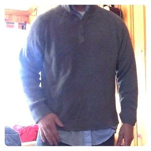 Structure Pullover Gray Ribbed sweater